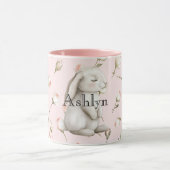 Chic Pink Niedlich Bunny Rose Bloral Tasse (Zentrum)