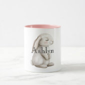 Chic Pink Niedlich Bunny Tasse (Zentrum)