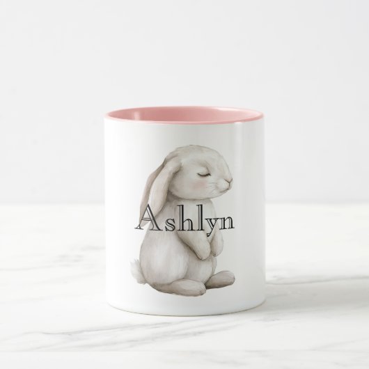 Chic Pink Niedlich Bunny Tasse (Zentrum)
