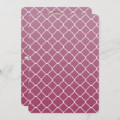 Chic Pink Ombre Babydusche Einladung (Vorne/Hinten)