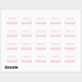 Chic Pink Ombre Chevrons Quadratischer Aufkleber (Blatt)