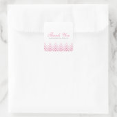 Chic Pink Ombre Chevrons Quadratischer Aufkleber (Tasche)