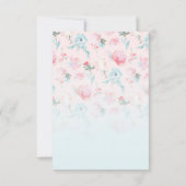 Chic Pink Ombre French Garden Bloral Peony Wedding Save The Date (Rückseite)