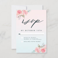 Chic Pink Ombre French Garden Floral Wedding
