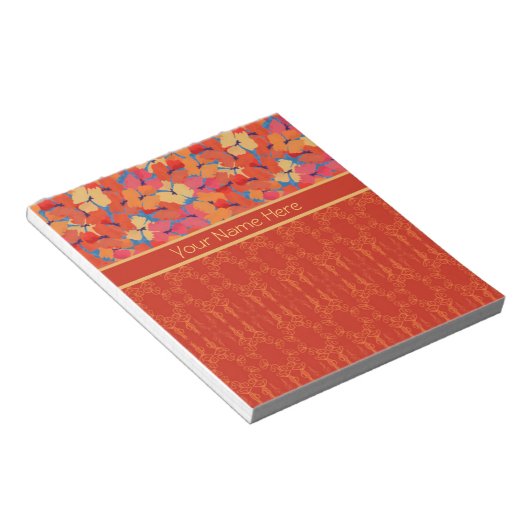 Chic Pink Orange gelbe Pole Notizblock oder Jotter (angewinkelt)