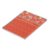 Chic Pink Orange gelbe Pole Notizblock oder Jotter (Rotiert)