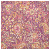 Chic Pink Orange Lila Floral Paisley Muster Stoff (Muster)