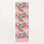 Chic Pink Orange Tiger Jungle Personalized Name Yogamatte (Vorderseite)