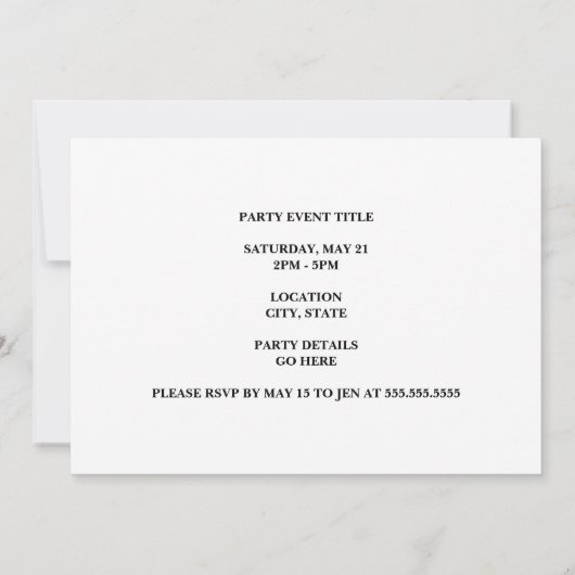 Chic Pink Palm Tree Custom Island Beach Party Einladung (Rückseite)