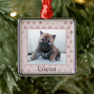 Chic Pink Pet Foto Weihnachtsfeiertag Ornament