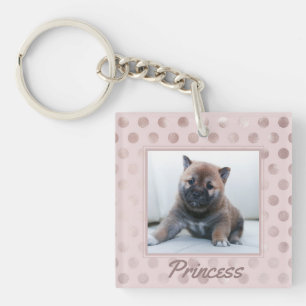 Chic Pink Pet Foto - Wer ist ein guter Hund? Schlüsselanhänger