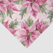 Chic Pink Poinsettia Blume Weihnachten Seidenpapier (Ausschnitt)