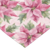 Chic Pink Poinsettia Blume Weihnachten Tischdecke (Schrägansicht)