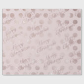 Chic Pink Polka Dot Frohe Weihnachten Geschenkpapier (Flach)