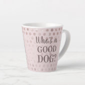 Chic Pink Polka Dot Pet Foto Milchtasse (Rechte Ecke)