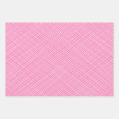 Chic Pink Polka Dots Weiß Streifen Geschenkpapier Set (Vorderseite 2)