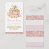 Chic Pink Pumpkin Baby Dusche Girl Bringen Sie ein Begleitkarte (Vorne/Hinten)