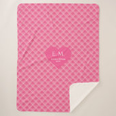 Chic Pink Red Hearts Personalized Valentine Gift Sherpadecke (Vorderseite)