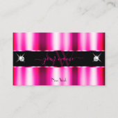 Chic Pink Red Ombre Black Sparkle Jewels Monogram Visitenkarte (Vorderseite)