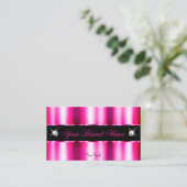 Chic Pink Red Ombre Black Sparkle Jewels Stilvoll Visitenkarte (Stehend Vorderseite)