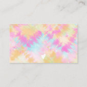 Chic pink Regenbogen unicorn gefärbte Krawatte Ord Visitenkarte (Rückseite)