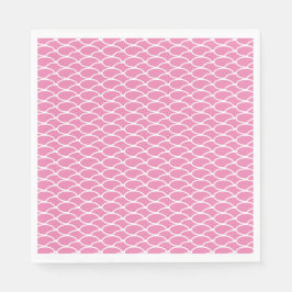Chic Pink Repetier Geometric Ocean Waves Muster Serviette