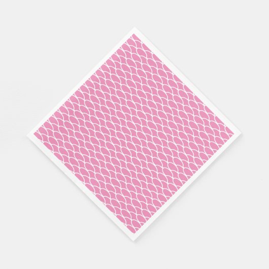 Chic Pink Repetier Geometric Ocean Waves Muster Serviette (Ecke)