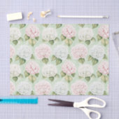 Chic Pink Romantic Blue White Floral Wedding Seidenpapier (Handwerk)