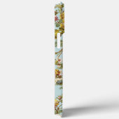 Chic Pink Rose Blume Art-Muster auf Pastellblau Case-Mate iPhone Hülle (Rückseite / Rechts)