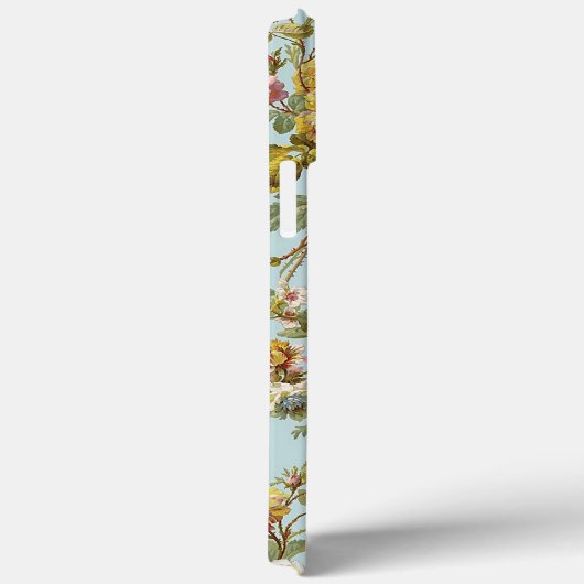 Chic Pink Rose Blume Art-Muster auf Pastellblau Case-Mate iPhone Hülle (Rückseite / Rechts)