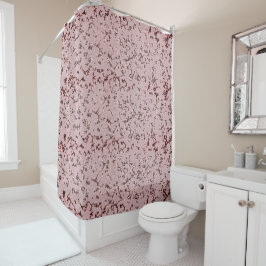 Chic Pink Rose Blush Marmor Duschvorhang