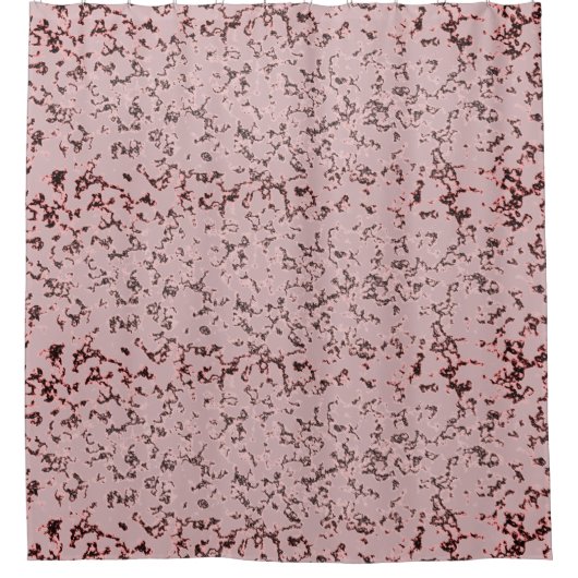Chic Pink Rose Blush Marmor Duschvorhang (Vorderseite)