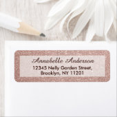 Chic Pink Rose Gold Glitzer Personalisiert (Insitu)