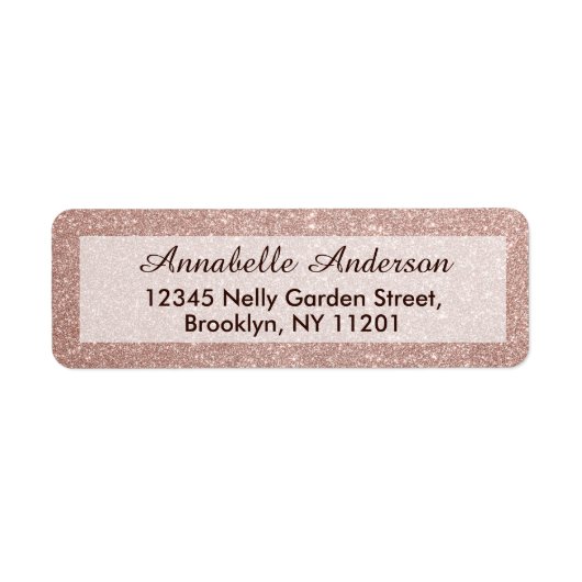 Chic Pink Rose Gold Glitzer Personalisiert (Vorne)