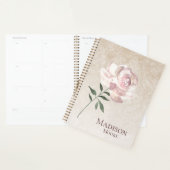 Chic Pink Rose Name Personalisiert Planer (Anzeige)