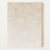 Chic Pink Rose Name Personalisiert Planer (Rückseite)