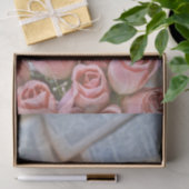 Chic Pink Roses Land Rustikal Vintag Seidenpapier (Geschenk)