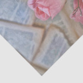 Chic Pink Roses Land Rustikal Vintag Seidenpapier (Ausschnitt)