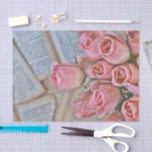 Chic Pink Roses Land Rustikal Vintag Seidenpapier (Handwerk)
