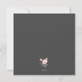 Chic Pink Sakura Blume Save the Date Einladung (Rückseite)