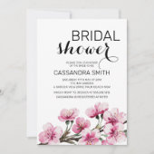 Chic Pink Sakura Botanisches Brautparty Einladung (Vorderseite)
