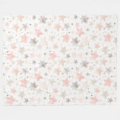 Chic Pink Schimmer Fleecedecke (Vorderseite (Horizontal))