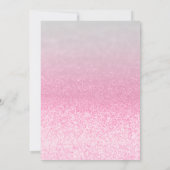 Chic Pink Silver Glitzer Sweet 16 Einladung (Rückseite)