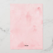 Chic Pink & Silver Snowflakes Winter Baby Dusche Folieneinladung (Rückseite)