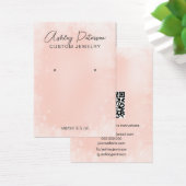 Chic pink Snowfestival QR Code Ohrring Anzeige (Schreibtisch)