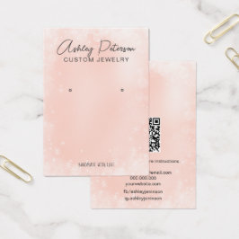 Chic pink Snowfestival QR Code Ohrring Anzeige