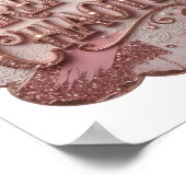 Chic Pink SORGFÄLTIG CHAOTISCH Poster (Ecke)