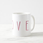 Chic Pink Sparkle Liebe Kaffeetasse (VorderseiteRechts)