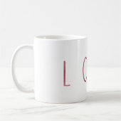 Chic Pink Sparkle Liebe Kaffeetasse (Links)