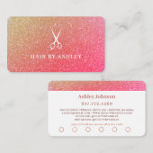 Chic Pink Sparkle Parco Tassino Visitenkarte (Vorne/Hinten)